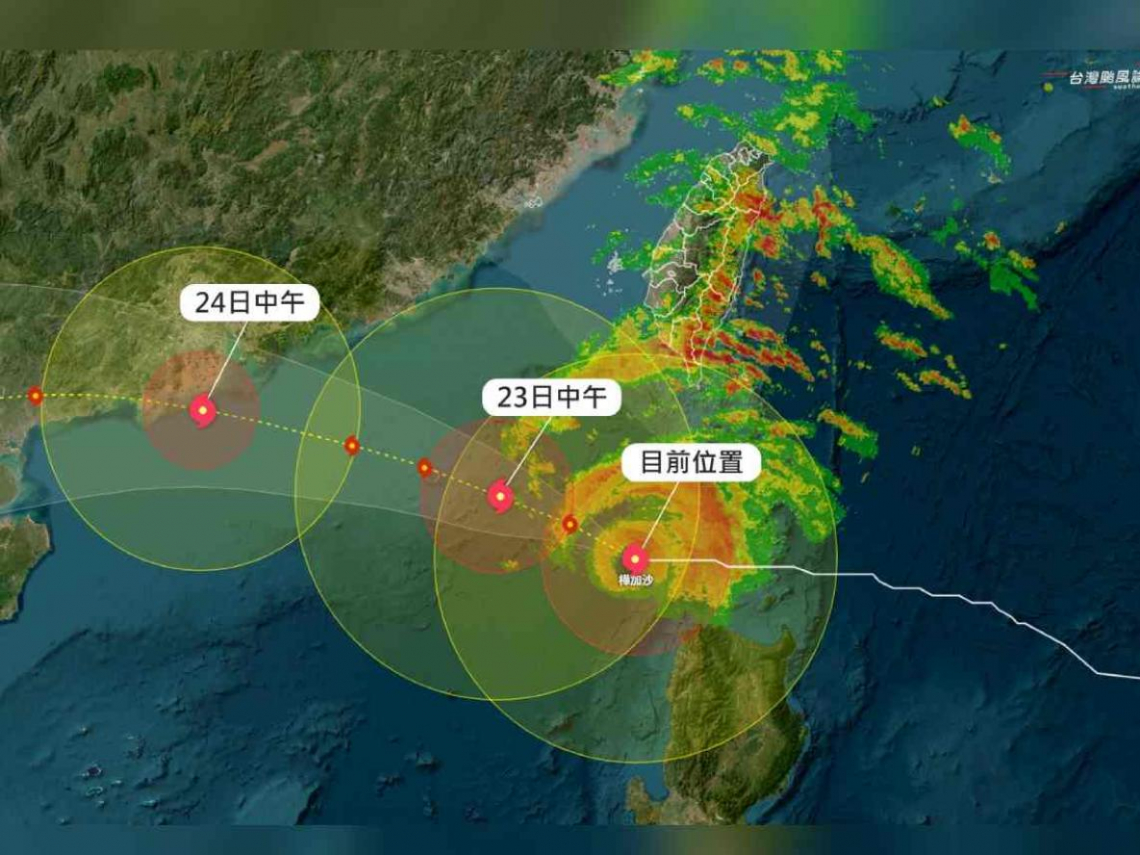 樺加沙颱風解除陸警，「紫爆雨＋10級陣風」、北部瞬間強風也有感！何時遠離？教師節連假天氣先看